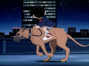 Bonus picture of Scooby Doo giving Conan a lift.